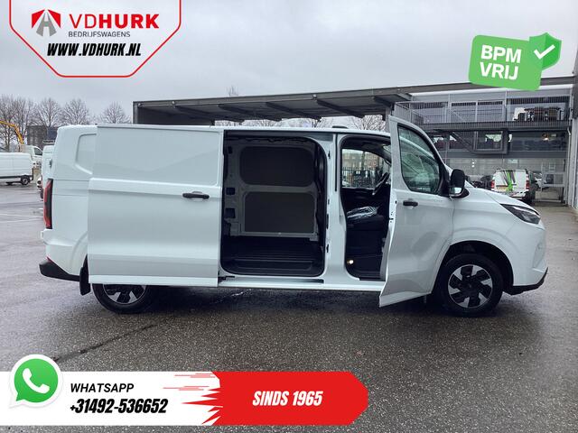 Ford TRANSIT CUSTOM E-Transit 65 kWh L2 330 km WLTP LED/ Standkachel/ Snellader/ 2.3t Trekverm./ Carplay/ Climate/ Camera/ PDC/ Cruise