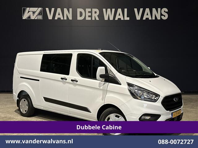 Ford TRANSIT CUSTOM 2.0 TDCI 131pk L2H1 Dubbele Cabine Euro6 Airco | 6-Zits | Navigatie | LED | Apple Carplay | Cruisecontrol Android Auto, Parkeersensoren, Stoelverwarming, Verwarmde voorruit, 2800kg trekvermogen