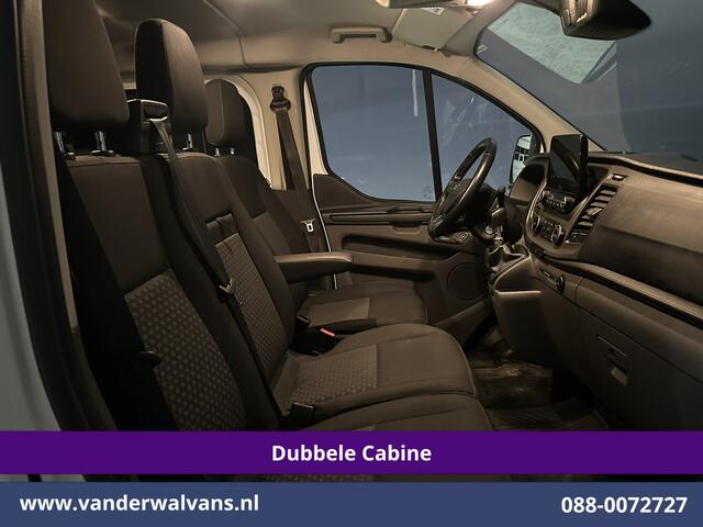 Ford TRANSIT CUSTOM 2.0 TDCI 170pk L2H1 Dubbele Cabine Euro6 Airco | 6-Zits | Camera | Navigatie | LED | Apple Carplay Android Auto, Cruisecontrol, Stoelverwarming, Verwarmde voorruit, Parkeersensoren, 2800kg trekvermogen, Dakdragers