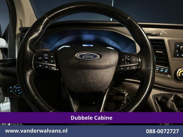 Ford TRANSIT CUSTOM 2.0 TDCI 131pk L2H1 Dubbele Cabine Euro6 Airco | 6-Zits | LED | Cruisecontrol | 2800kg trekhaak Parkeersensoren, Stoelverwarming