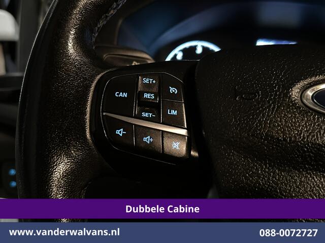 Ford TRANSIT CUSTOM 2.0 TDCI 131pk L2H1 Dubbele Cabine Euro6 Airco | 6-Zits | LED | Cruisecontrol | 2800kg trekhaak Parkeersensoren, Stoelverwarming