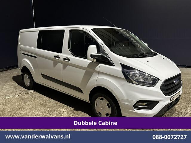 Ford TRANSIT CUSTOM 2.0 TDCI 131pk L2H1 Dubbele Cabine Euro6 Airco | 6-Zits | LED | Cruisecontrol | 2800kg trekhaak Parkeersensoren, Stoelverwarming