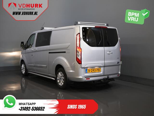 Ford TRANSIT CUSTOM 2.0 TDCI 130 pk L2 Limited DC Dubbel Cabine 2xSchuifdeur/ Stoelverw./ Carplay/ Cruise/ PDC/ Camera/ Navi/ Trekhaak/ Alarm III