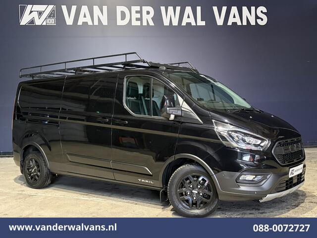 Ford TRANSIT CUSTOM 2.0 TDCI 131pk L2H1 Euro6 Airco | Imperiaal | Camera | Navigatie | 2800kg Trekhaak | LED Apple Carplay, Cruisecontrol, Stoelverwarming, Verwarmde voorruit, Leder, LM velgen, Parkeersensoren, Bijrijdersbank