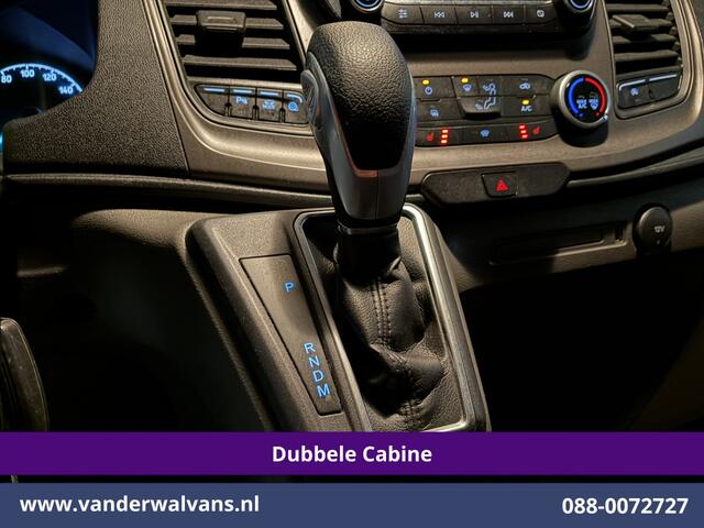 Ford TRANSIT CUSTOM 2.0 TDCI 130pk Automaat L2H1 Dubbele Cabine Inrichting Euro6 Airco | 5-Zits | Navigatie | LED Cruisecontrol, Stoelverwarming, Verwarmde Voorruit, Trekhaak, Parkeersensoren