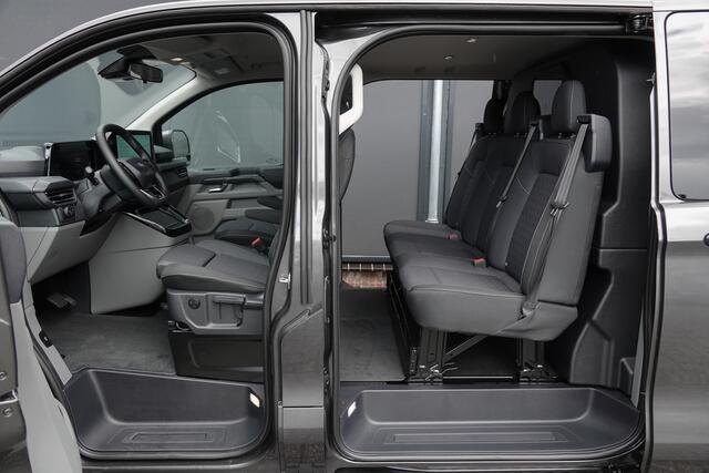 Ford TRANSIT CUSTOM L2H1 Dubbel Cabine 2.5PHEV 233Pk Aut. | Limited | Plug In Hybrid | 360° Camera | 2x Schuifdeur | Spoilerpack | 19'' | Magnetic Grey