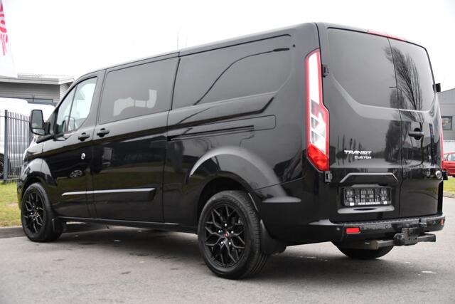 Ford TRANSIT CUSTOM 300 2.0 TDCI L2H1 DC Limited Black Edition Camera, Cruise, Carplay, Stoelverwarming, 170pk, 2 x Schuifdeur, Automaat, Uniek!