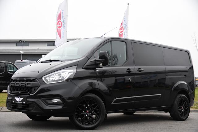 Ford TRANSIT CUSTOM 300 2.0 TDCI L2H1 DC Limited Black Edition Camera, Cruise, Carplay, Stoelverwarming, 170pk, 2 x Schuifdeur, Automaat, Uniek!