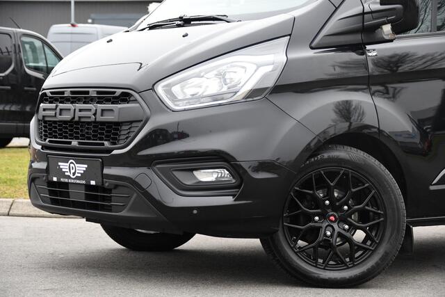 Ford TRANSIT CUSTOM 300 2.0 TDCI L2H1 DC Limited Black Edition Camera, Cruise, Carplay, Stoelverwarming, 170pk, 2 x Schuifdeur, Automaat, Uniek!