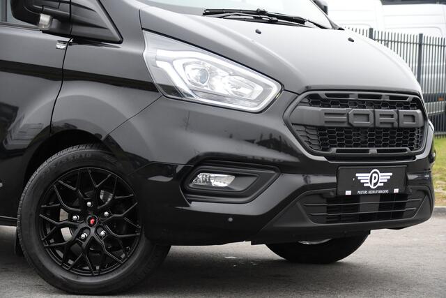 Ford TRANSIT CUSTOM 300 2.0 TDCI L2H1 DC Limited Black Edition Camera, Cruise, Carplay, Stoelverwarming, 170pk, 2 x Schuifdeur, Automaat, Uniek!