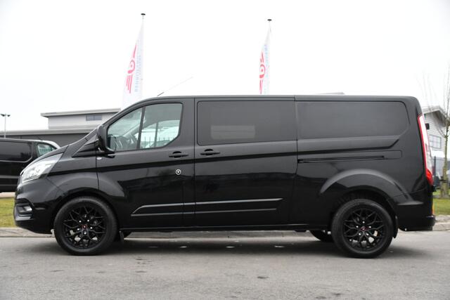 Ford TRANSIT CUSTOM 300 2.0 TDCI L2H1 DC Limited Black Edition Camera, Cruise, Carplay, Stoelverwarming, 170pk, 2 x Schuifdeur, Automaat, Uniek!