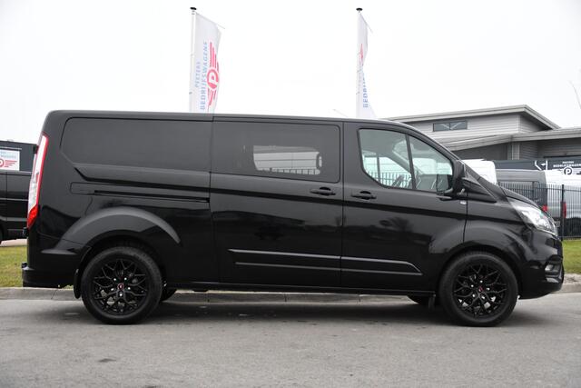 Ford TRANSIT CUSTOM 300 2.0 TDCI L2H1 DC Limited Black Edition Camera, Cruise, Carplay, Stoelverwarming, 170pk, 2 x Schuifdeur, Automaat, Uniek!