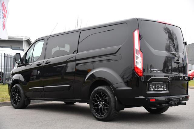 Ford TRANSIT CUSTOM 300 2.0 TDCI L2H1 Limited DC Black Edition Camera, Cruise, Carplay, 170pk, 2 x Schuifdeur, Stoelverwarming, Automaat, Sensoren, Uniek!