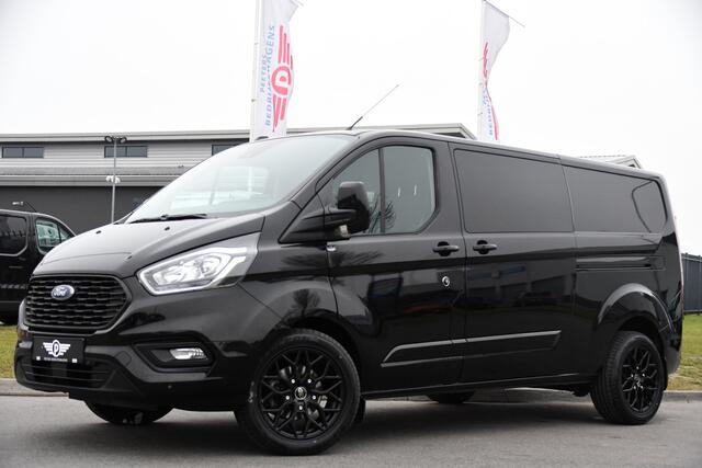 Ford TRANSIT CUSTOM 300 2.0 TDCI L2H1 Limited DC Black Edition Camera, Cruise, Carplay, 170pk, 2 x Schuifdeur, Stoelverwarming, Automaat, Sensoren, Uniek!