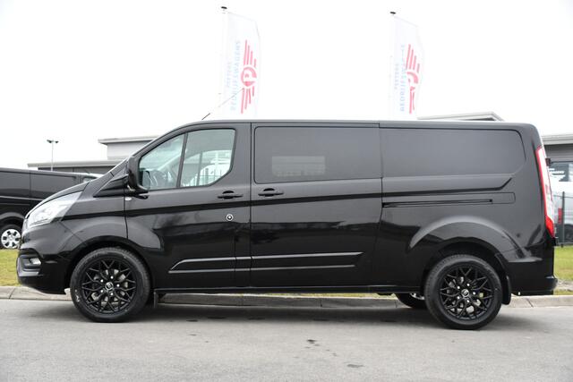 Ford TRANSIT CUSTOM 300 2.0 TDCI L2H1 Limited DC Black Edition Camera, Cruise, Carplay, 170pk, 2 x Schuifdeur, Stoelverwarming, Automaat, Sensoren, Uniek!