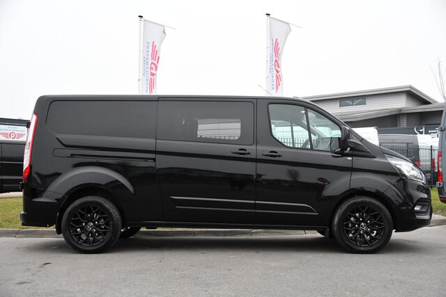 Ford TRANSIT CUSTOM 300 2.0 TDCI L2H1 Limited DC Black Edition Camera, Cruise, Carplay, 170pk, 2 x Schuifdeur, Stoelverwarming, Automaat, Sensoren, Uniek!