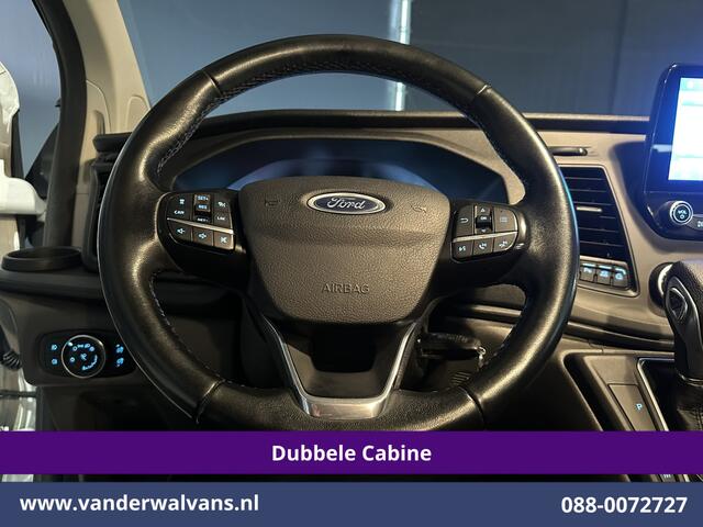 Ford TRANSIT CUSTOM 2.0 TDCI Automaat 131pk L2H1 Dubbel cabine Euro6 Airco | 6-Zits | Camera | Navigatie | Apple Carplay LED, Trekhaak, Cruisecontrol, Android Auto, Stoelverwarming, Verwarmde Voorruit, Parkeersensoren, Bijrijdersbank