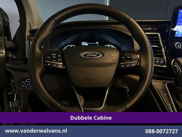 Ford TRANSIT CUSTOM 2.0 TDCI 130pk Automaat L2H1 Dubbele cabine Limited Euro6 Airco | 2x Zijdeur | 5-Zits | Camera | Navigatie Cruisecontrol, LED, Trekhaak, L&M Velgen, Stoelverwarming, Verwarmde Voorruit, Parkeersensoren
