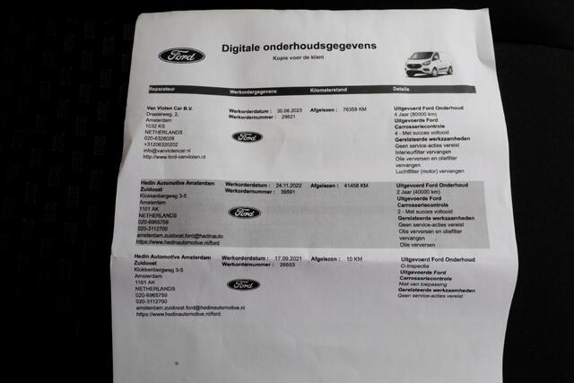 Ford TRANSIT CUSTOM 2.0 TDCI 130pk L1H1 Trend Airco/Inrichting/Imperiaal 01-2022