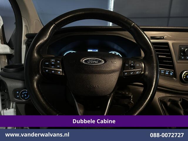 Ford TRANSIT CUSTOM 2.0 TDCI 131pk L2H1 Dubbele Cabine Inrichting Euro6 Airco | 5-Zits | Imperiaal | 2800kg Trekhaak | LED Cruisecontrol, Stoelverwarming, Parkeersensoren, Achterklep