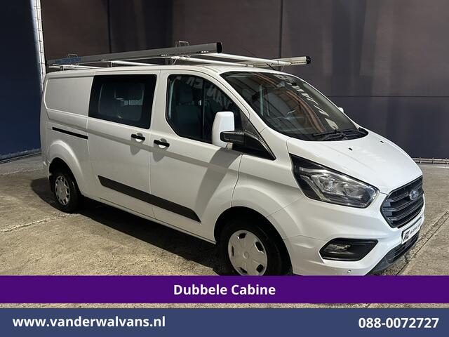 Ford TRANSIT CUSTOM 2.0 TDCI 131pk L2H1 Dubbele Cabine Inrichting Euro6 Airco | 5-Zits | Imperiaal | 2800kg Trekhaak | LED Cruisecontrol, Stoelverwarming, Parkeersensoren, Achterklep