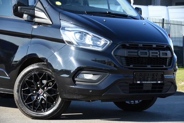 Ford TRANSIT CUSTOM 320 2.0 TDCI L2H1 Limited DC Black Edition Camera, Cruise, Carplay, 130pk, Stoelverwarming, 2 x Schuifdeur, Trekhaak, Multimedia, Automaat, Uniek!