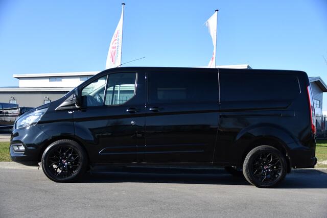 Ford TRANSIT CUSTOM 320 2.0 TDCI L2H1 Limited DC Black Edition Camera, Cruise, Carplay, 130pk, Stoelverwarming, 2 x Schuifdeur, Trekhaak, Multimedia, Automaat, Uniek!