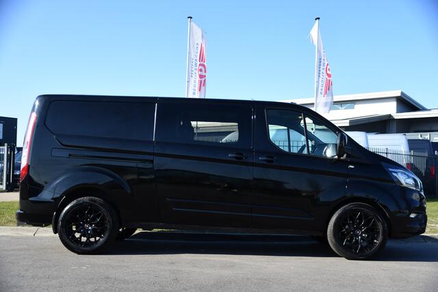 Ford TRANSIT CUSTOM 320 2.0 TDCI L2H1 Limited DC Black Edition Camera, Cruise, Carplay, 130pk, Stoelverwarming, 2 x Schuifdeur, Trekhaak, Multimedia, Automaat, Uniek!