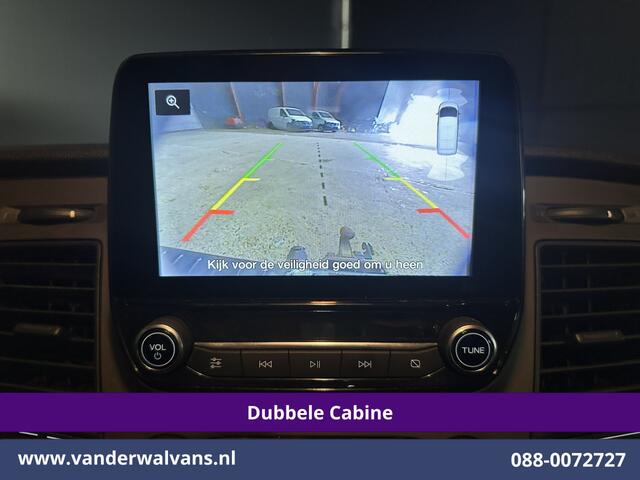 Ford TRANSIT CUSTOM 2.0 TDCI 130pk L2H1 Dubbele Cabine Euro6 Airco | 6-Zits | Camera | LED | Cruisecontrol | Trekhaak Android Auto, Verwarmde voorruit, Stoelverwarming, Parkeersensoren, Dakdragers