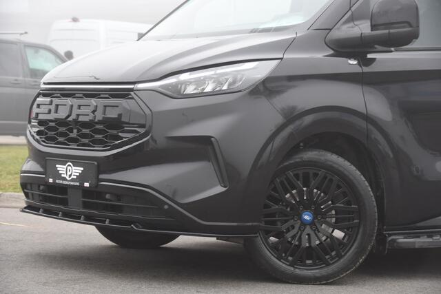 Ford TRANSIT CUSTOM 300 2.0 TDCI L2H1 Black Edition Limited Cruise, Camera, Carplay, LED, 2 x Schuifdeur, Multimedia, Trekhaak, 170pk, Stoelverwarming, Automaat, Uniek!