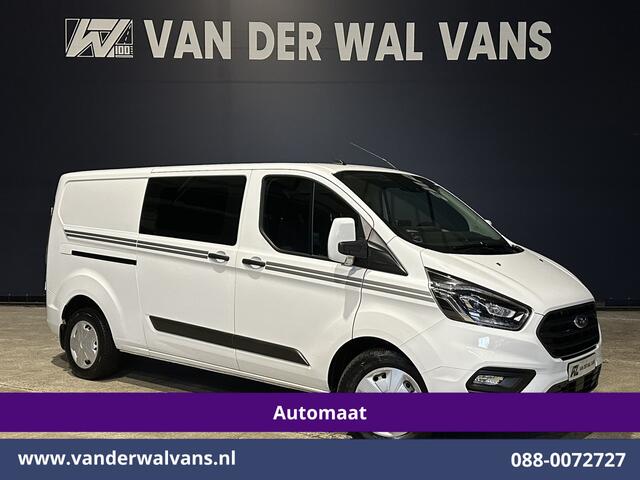Ford TRANSIT CUSTOM 2.0 TDCI 131pk Automaat L2H1 Dubbele Cabine Euro6 Airco | 5-Zits | Camera | Navigatie | LED Apple Carplay, Android Auto, Adaptieve Cruisecontrol, Trekhaak, Stoelverwarming, Verwarmde voorruit, Parkeersensoren
