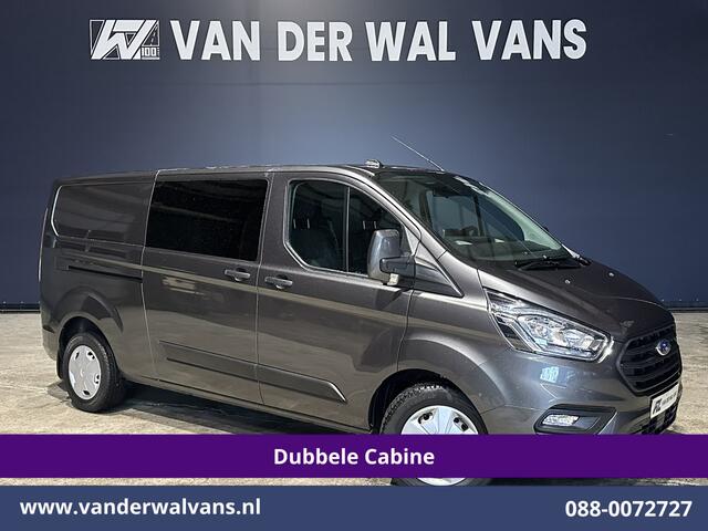 Ford TRANSIT CUSTOM 2.0 TDCI 170pk L2H1 Dubbele Cabine Euro6 Airco | 5-Zits | 2x Zijdeur | Camera | LED Apple Carplay, Android Auto, Cruisecontrol, Parkeersensoren, Stoelverwarming, Verwarmde voorruit 2800kg trekvermogen