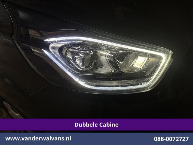 Ford TRANSIT CUSTOM 2.0 TDCI 170pk L2H1 Dubbele Cabine Euro6 Airco | 5-Zits | 2x Zijdeur | Camera | LED Apple Carplay, Android Auto, Cruisecontrol, Parkeersensoren, Stoelverwarming, Verwarmde voorruit 2800kg trekvermogen
