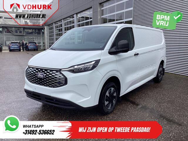 Ford TRANSIT CUSTOM E-Transit L2 Trend 65 kWh 330 km WLTP Garantie t/m 2029/ LED/ Standkachel/ Snellader/ 2.3t Trekverm./ Stoelverw./ Carplay/ Camera/ PDC/ Cruise