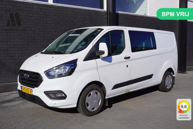 Ford TRANSIT CUSTOM 2.0 TDCI 130PK L2 Dubbele Cabine EURO 6 - Airco - Navi - Cruise - Trekhaak - ¤ 18.950,- Excl.