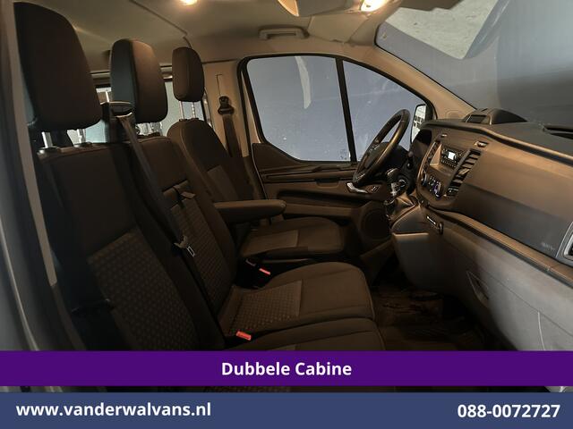 Ford TRANSIT CUSTOM 2.0 TDCI 131pk L2H1 Dubbele Cabine Euro6 Airco | 6-Zits | LED | Cruisecontrol | Verwarmde voorruit Parkeersensoren, Dakdragers