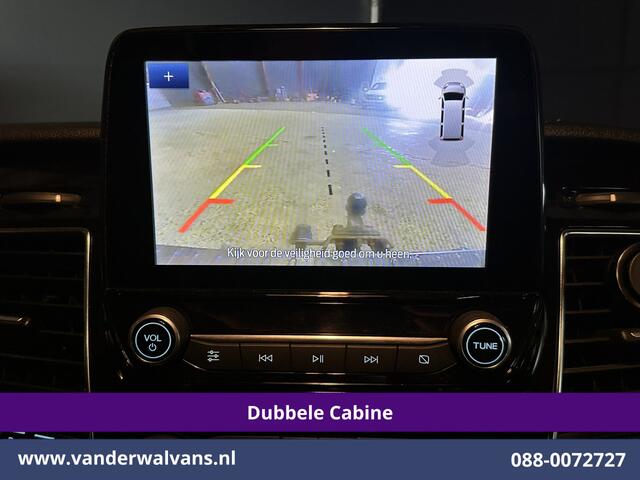 Ford TRANSIT CUSTOM 2.0 TDCI 131pk Automaat L2H1 Dubbele Cabine Euro6 Airco | 2x zijdeur | 5-Zits | Camera | Apple Carplay | LED Android Auto, Cruisecontrol, Trekhaak, Parkeersensoren, LM velgen, Leder, Stoelverwarming, Verwarmde voorruit, Sidebars, Dakdragers, Elektrisch ve