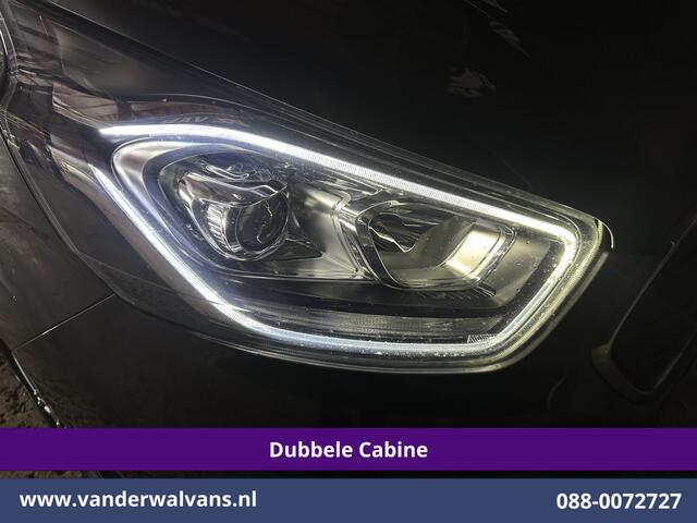 Ford TRANSIT CUSTOM 2.0 TDCI 131pk Automaat L2H1 Dubbele Cabine Euro6 Airco | 2x zijdeur | 5-Zits | Camera | Apple Carplay | LED Android Auto, Cruisecontrol, Trekhaak, Parkeersensoren, LM velgen, Leder, Stoelverwarming, Verwarmde voorruit, Sidebars, Dakdragers, Elektrisch ve