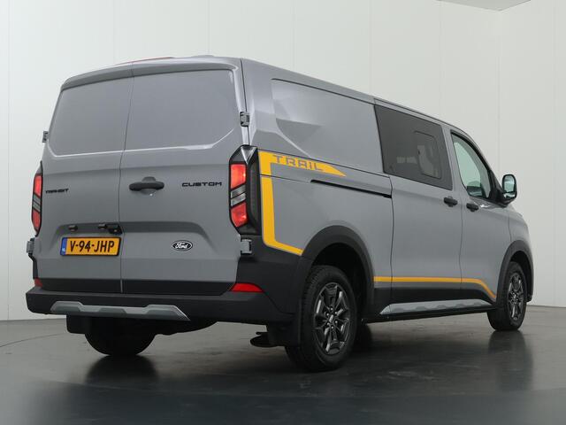 Ford TRANSIT CUSTOM 320 | 2.0 TDCI | L2 H1 | TRAIL | DUBBEL CABINE | LEDEREN BEKLEDING | DUBBELE ZIJSCHUIFDEUREN | PARKEERCAMERA | DODEHOEK DETECTIE | ADAPTIEVE CRUISE | APPLE CARPLAY / ANDROID AUTO | STOELVERWARMING | STUURWIELVERWARMING