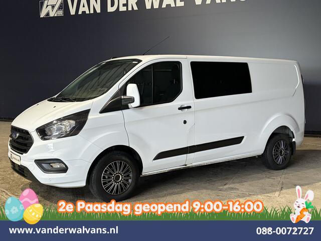 Ford TRANSIT CUSTOM 2.0 TDCI 130pk L2H1 Dubbele Cabine Euro6 Airco | 6-Zits | LED | Cruisecontrol | Trekhaak Parkeersensoren, Verwarmde voorruit
