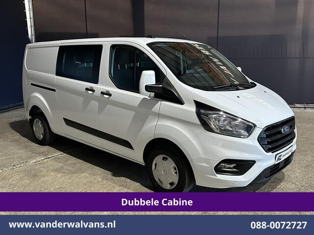 Ford TRANSIT CUSTOM 2.0 TDCI 131pk L2H1 Dubbele Cabine Euro6 Airco | 5-Zits | Camera | LED | 2800kg Trekhaak | Apple Carplay Cruisecontrol, Android Auto, Stoelverwarming, Verwarmde Voorruit, Parkeersensoren