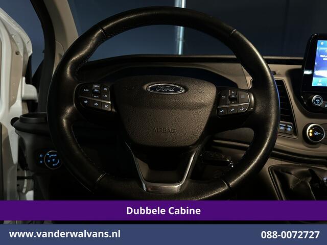 Ford TRANSIT CUSTOM 2.0 TDCI 130pk L2H1 Dubbele Cabine Euro6 Airco | 5-Zits | Navigatie | Apple Carplay | LED | Cruisecontrol Android Auto, Stoelverwarming, Parkeersensoren, Achterklep
