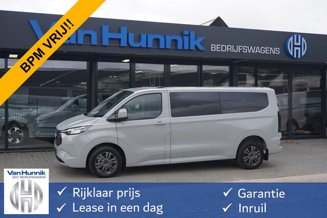 Ford TRANSIT CUSTOM 320L 2.5 PHEV 233PK Dubbel Cabine Limited PRIJS INCL. BPM !! 13" Navi, Adap. Cruise, Camera, 17" LM, Trekhaak!! NR. HYBDCG