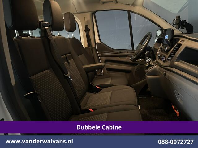 Ford TRANSIT CUSTOM 2.0 TDCI L2H1 Dubbele Cabine Inrichting Euro6 Airco | 6-Zits | Camera | LED | Apple Carplay | 2750kg Trekhaak Android Auto, Cruisecontrol, Verwarmde voorruit, Parkeersensoren