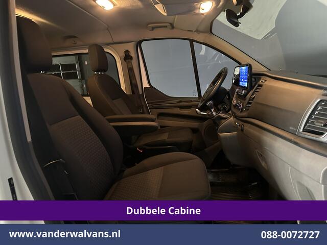 Ford TRANSIT CUSTOM 2.0 TDCI 131pk L2H1 Dubbele Cabine Euro6 Airco | 5-Zits | Navigatie | Cruisecontrol | LED | 2800kg Trekhaak Stoelverwarming, Parkeersensoren, Achterklep