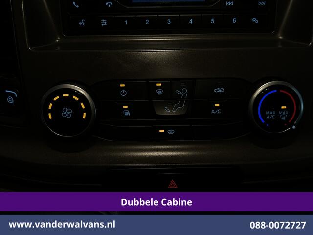 Ford TRANSIT CUSTOM 2.0 TDCI 131pk L2H1 Dubbele Cabine Euro6 Airco | 6-Zits | Cruisecontrol | 2550kg Trekhaak Verwarmde voorruit, Parkeersensoren