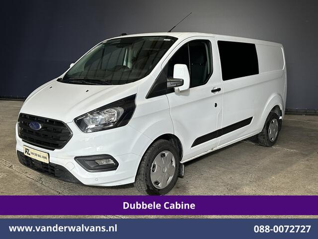 Ford TRANSIT CUSTOM 2.0 TDCI 131pk L2H1 Dubbele Cabine Euro6 Airco | 6-Zits | Cruisecontrol | 2550kg Trekhaak Verwarmde voorruit, Parkeersensoren