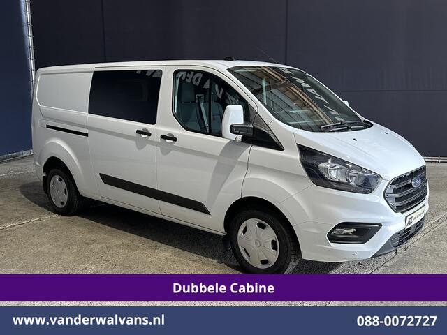 Ford TRANSIT CUSTOM 2.0 TDCI 131pk L2H1 Dubbele Cabine Euro6 Airco | 6-Zits | Cruisecontrol | 2550kg Trekhaak Verwarmde voorruit, Parkeersensoren
