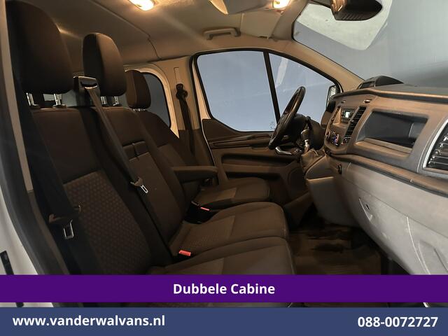 Ford TRANSIT CUSTOM 2.0 TDCI 131pk L2H1 Dubbele Cabine Euro6 Airco | 6-Zits | Cruisecontrol | 2550kg Trekhaak Verwarmde voorruit, Parkeersensoren