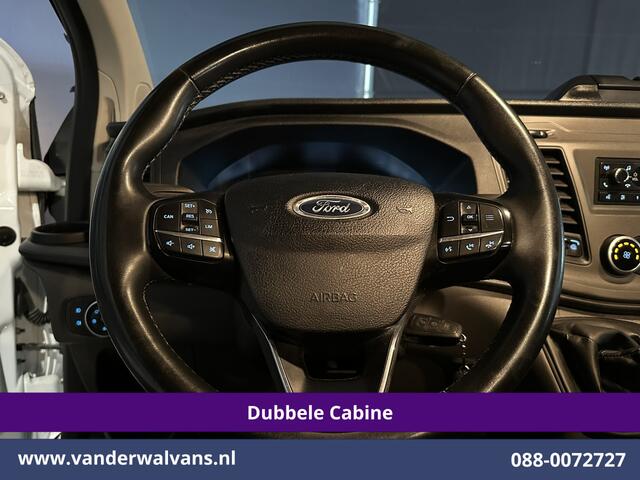 Ford TRANSIT CUSTOM 2.0 TDCI 131pk L2H1 Dubbele Cabine Euro6 Airco | 6-Zits | Cruisecontrol | 2550kg Trekhaak Verwarmde voorruit, Parkeersensoren